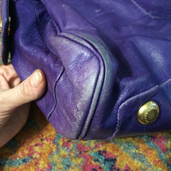 Marc by Marc Jacobs Purple Leather Bowler Handbag - Picture 7 of 10
